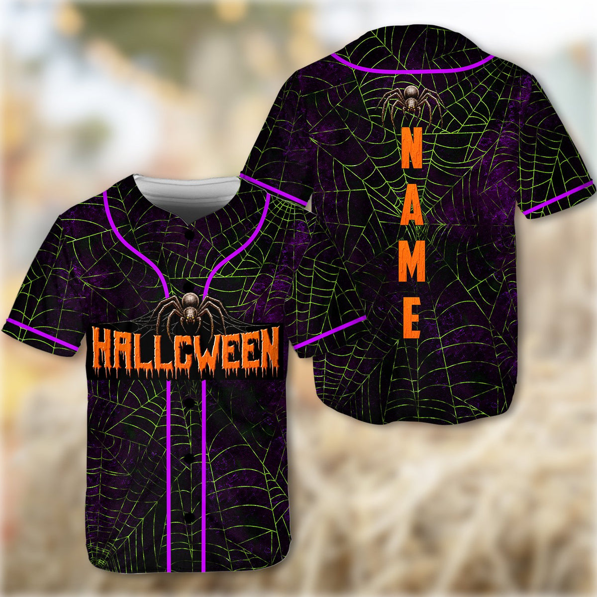 Lower front view showing the hem of the custom baseball jersey