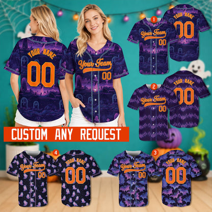 Alternate view of the personalized baseball jersey showing fabric details and holiday design