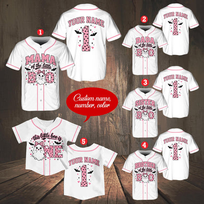 Halloween themed baseball jersey for adults, front view