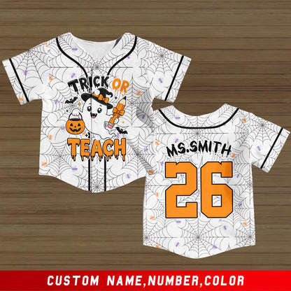 White custom baseball jersey front view