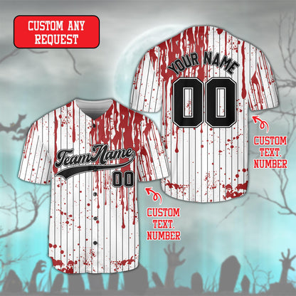 Front styling of the personalized adult baseball jersey