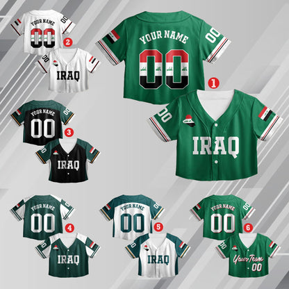 Another front view of the Iraq baseball jersey