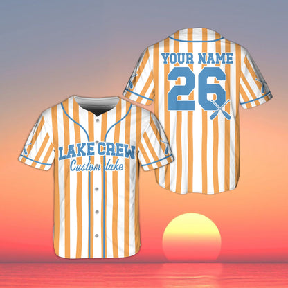 Another front view of the colorful lake baseball jersey