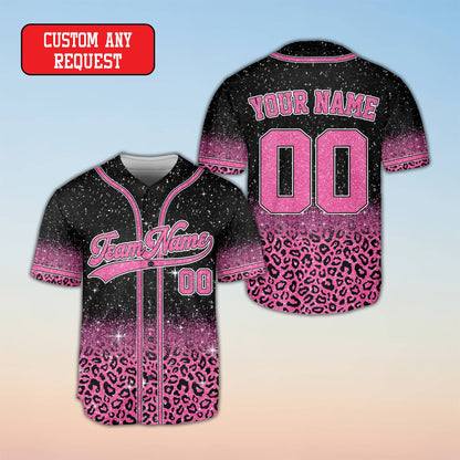 Front view showing the starry black and leopard print design