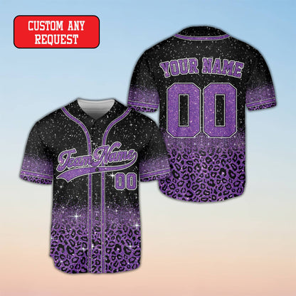 Detailed front view of the personalized baseball jersey