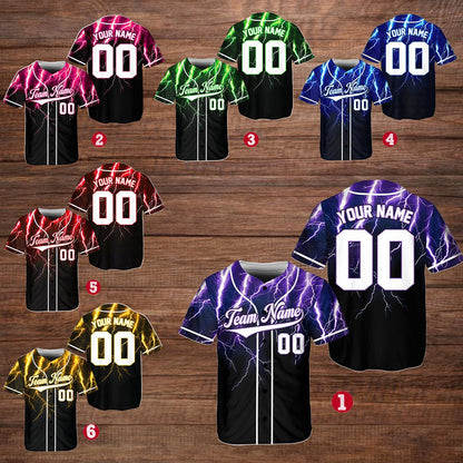 Personalized abstract baseball jersey with custom name and number, standard front detail view