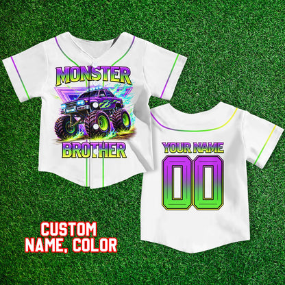 Front view of the custom name and number baseball jersey
