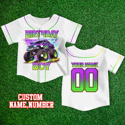 Back view displaying custom name and number on the baseball jersey