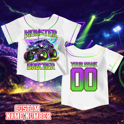 Close-up of the polyester fabric and neon piping on the baseball jersey