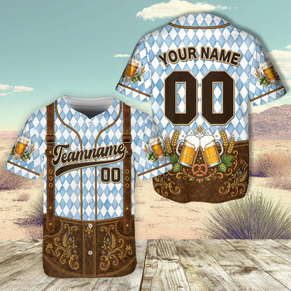Additional front view showing the vibrant colors of the custom name baseball jersey