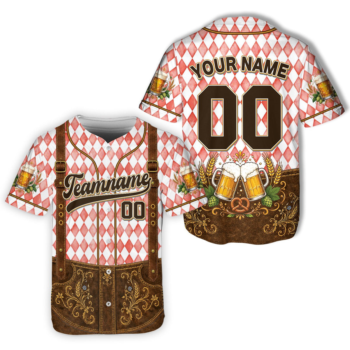 Close-up of the faux leather texture print on the lower half of the custom jersey