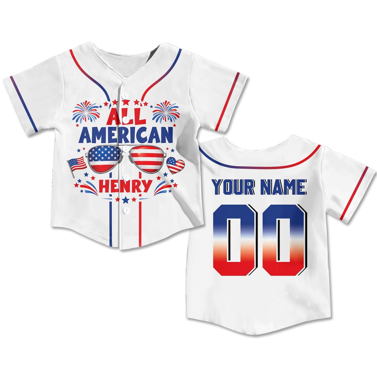 Personalized baseball jersey customized for a one-of-a-kind look