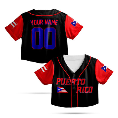 Black custom name and number baseball jersey front view