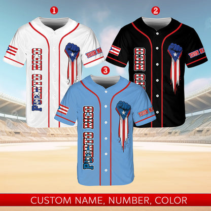 Puerto rico baseball jersey showing front details