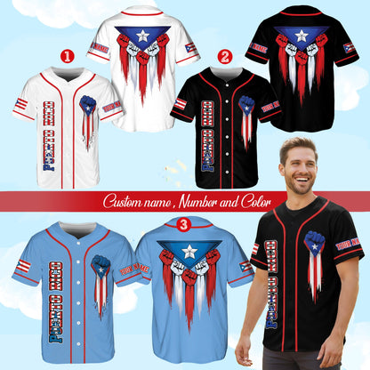 Second lifestyle view showing the custom name and number baseball jersey