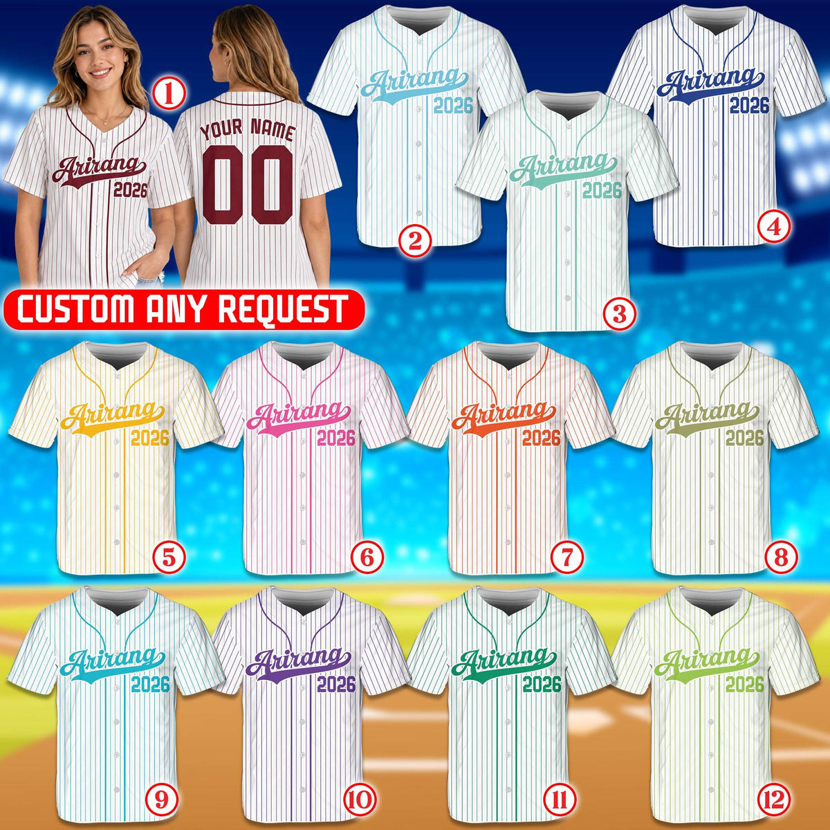 Detailed back view of the personalized baseball jersey showing custom name and number styling