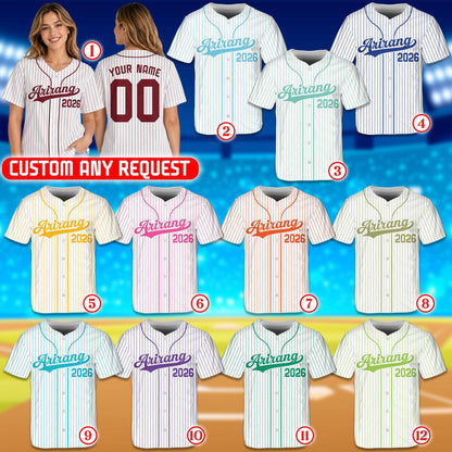 Detailed back view of the personalized baseball jersey showing custom name and number styling