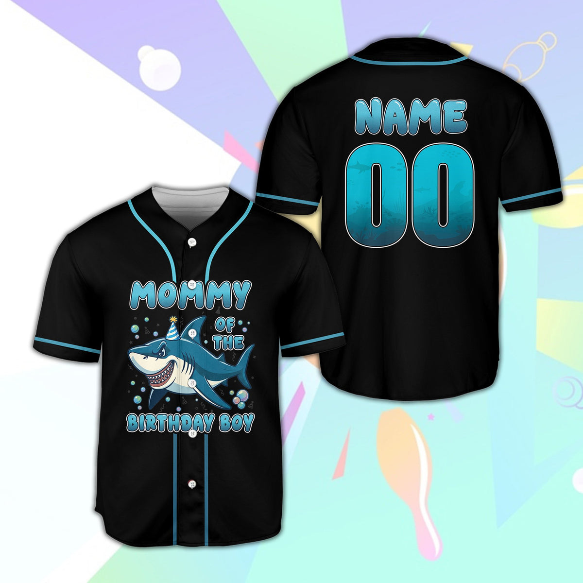 Detailed view of the personalized name and number on the baseball jersey