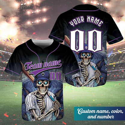 Another front view of the custom name and number baseball jersey