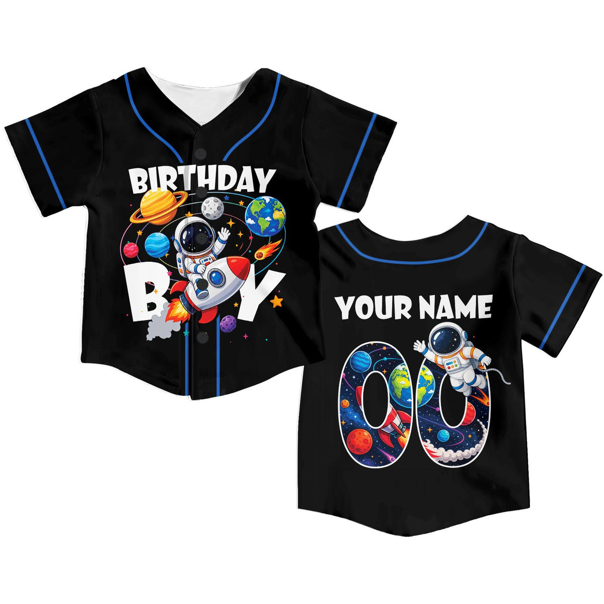 Side view of person wearing black custom baseball jersey