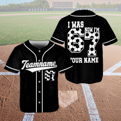 Detailed front view of the custom baseball jersey with sports accents