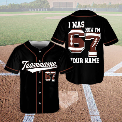 Alternative front view of the birthday baseball jersey