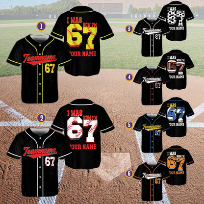 Close up front view of the sports birthday baseball jersey