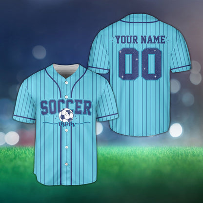 Teal baseball jersey custom name placeholder, front view