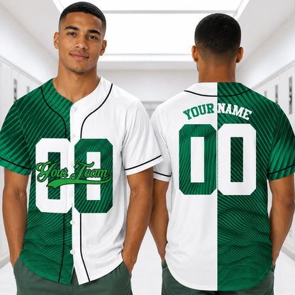 Back view of the personalized baseball jersey showing custom name and large number