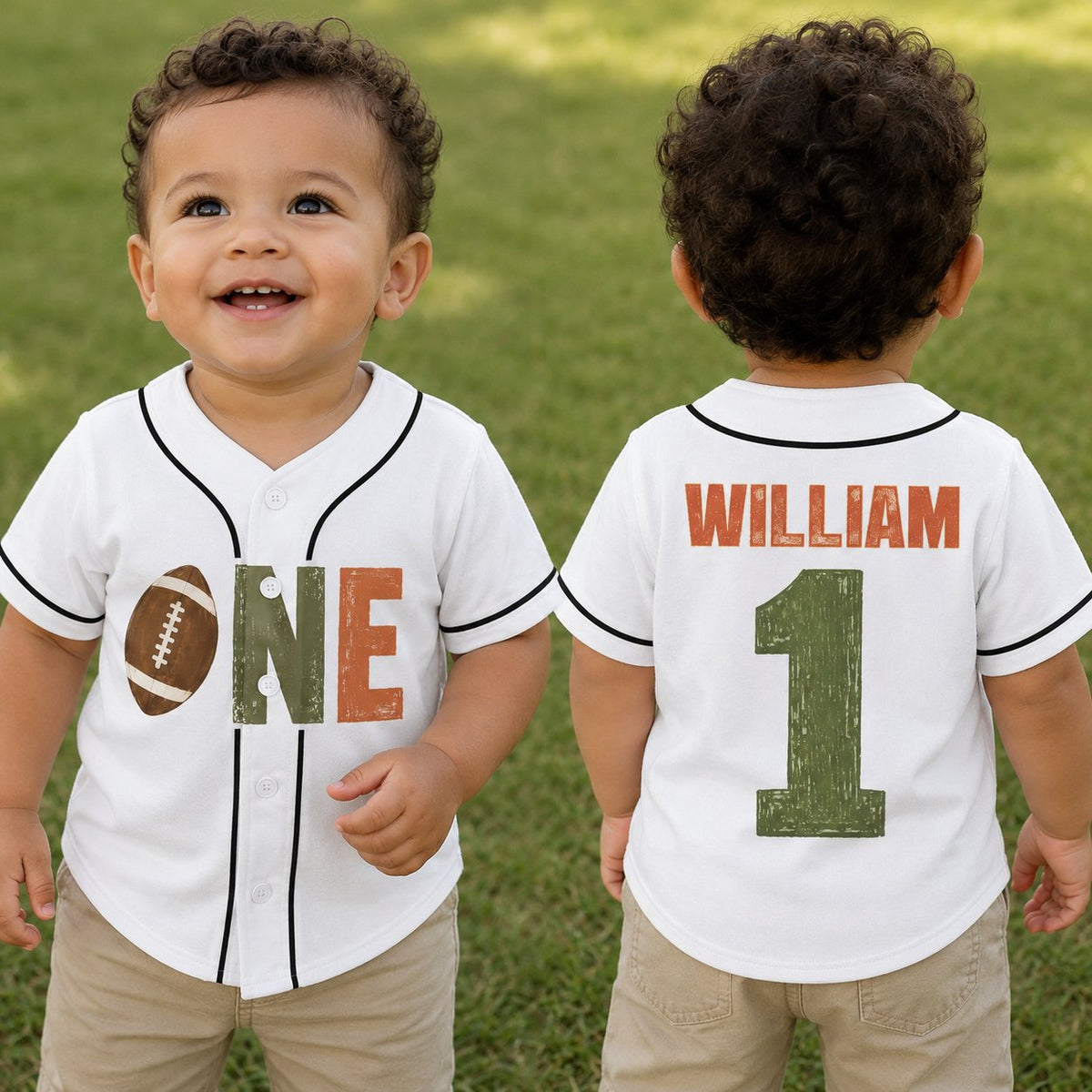 Lifestyle view of a white sports baseball jersey