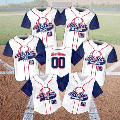 Adult wearing custom baseball jersey with raglan sleeves outdoors