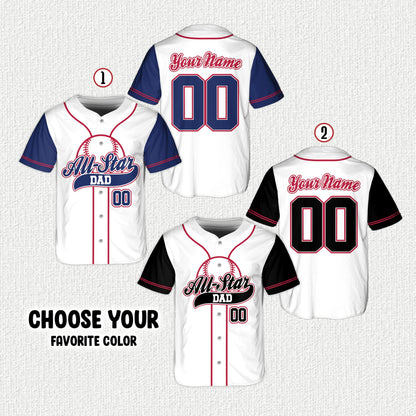 Group wearing matching personalized family baseball jerseys