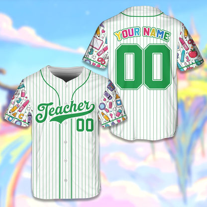 Another front angle of the back to school baseball jersey