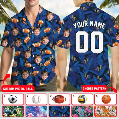 Another front view of the custom photo tropical baseball jersey