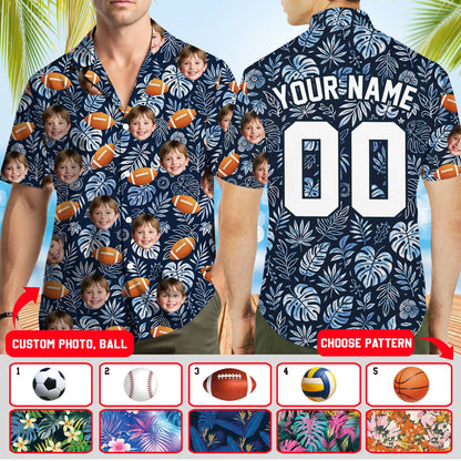 Additional front view of the personalized tropical baseball jersey