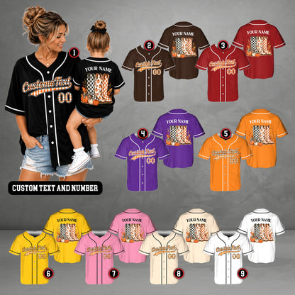 Additional view highlighting the personalized details of the fall baseball jersey