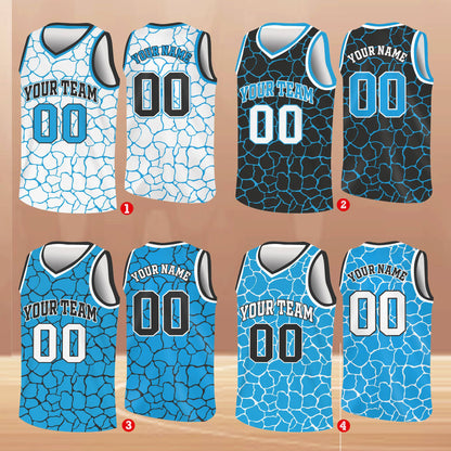 Angled view of white animal basketball jersey custom name and number