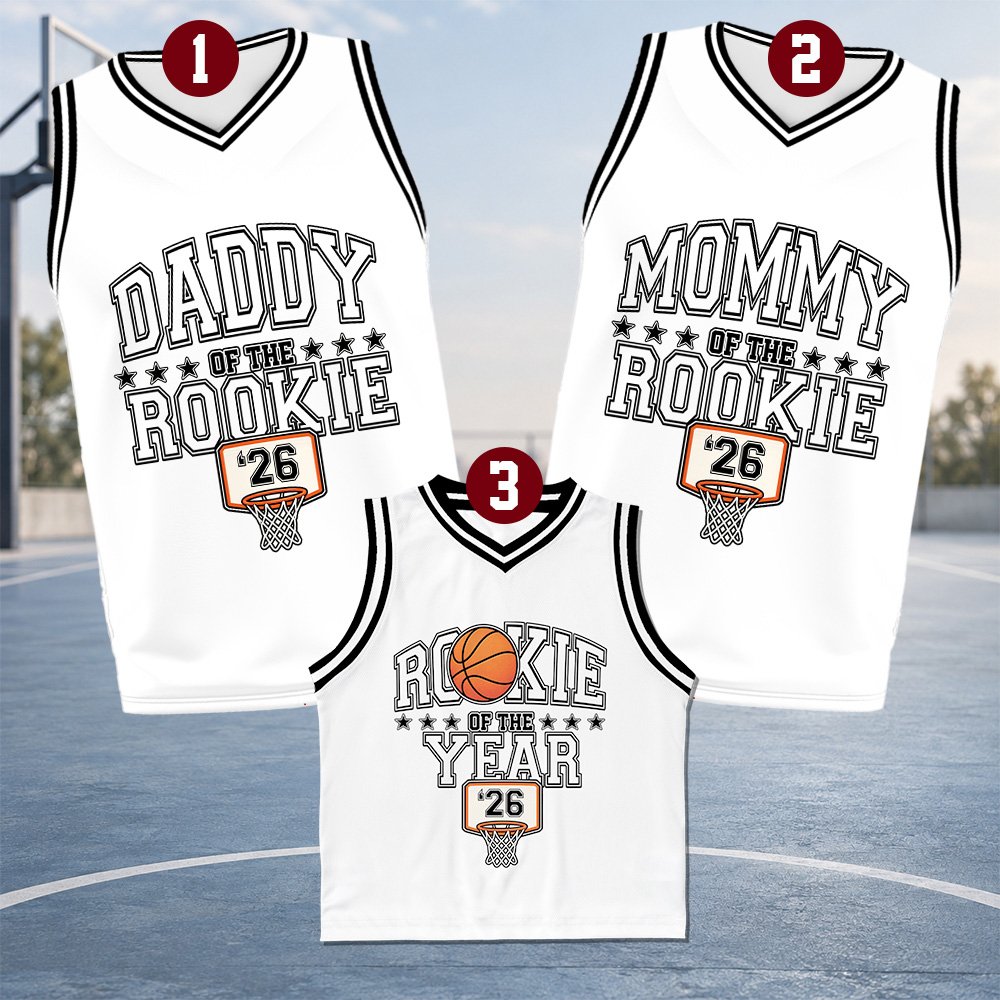 Lifestyle view of someone wearing a personalized basketball family basketball jersey outdoors