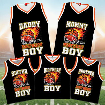 Another front view of the personalized birthday basketball jersey