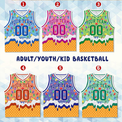 Front view showing personalization layout on the jersey