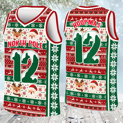 Front angle view of the adult custom basketball jersey