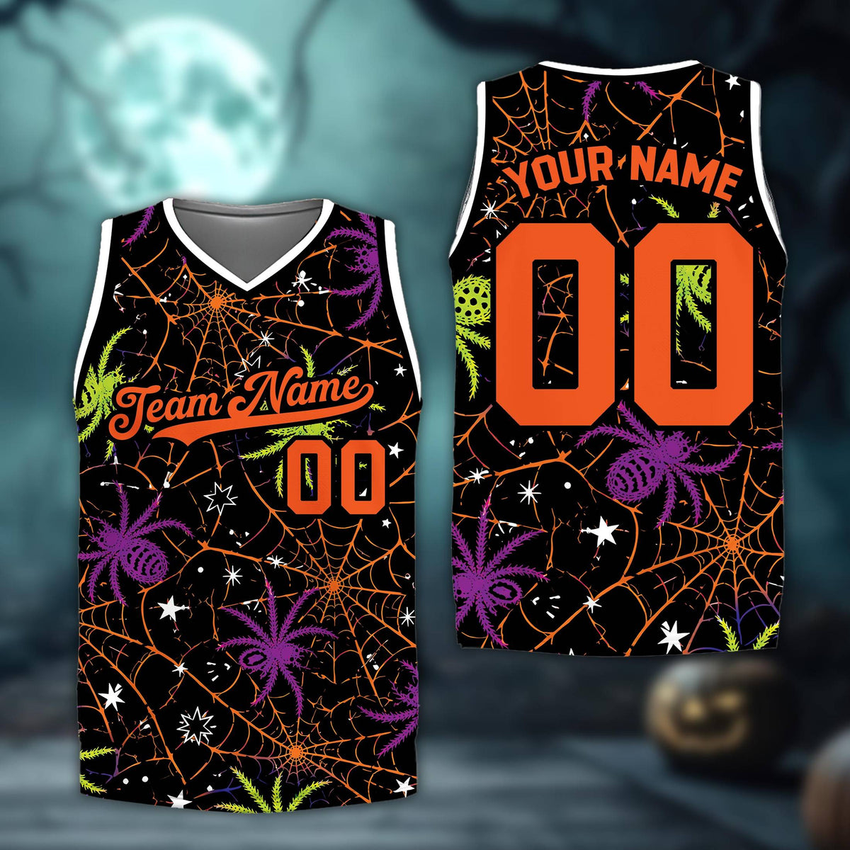 Another front view of the personalized holiday basketball jersey