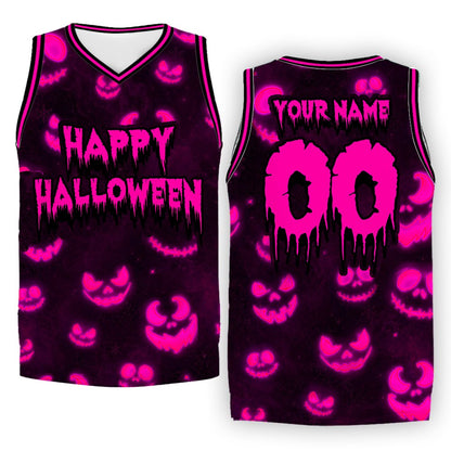 Close up front view of the holiday basketball jersey.