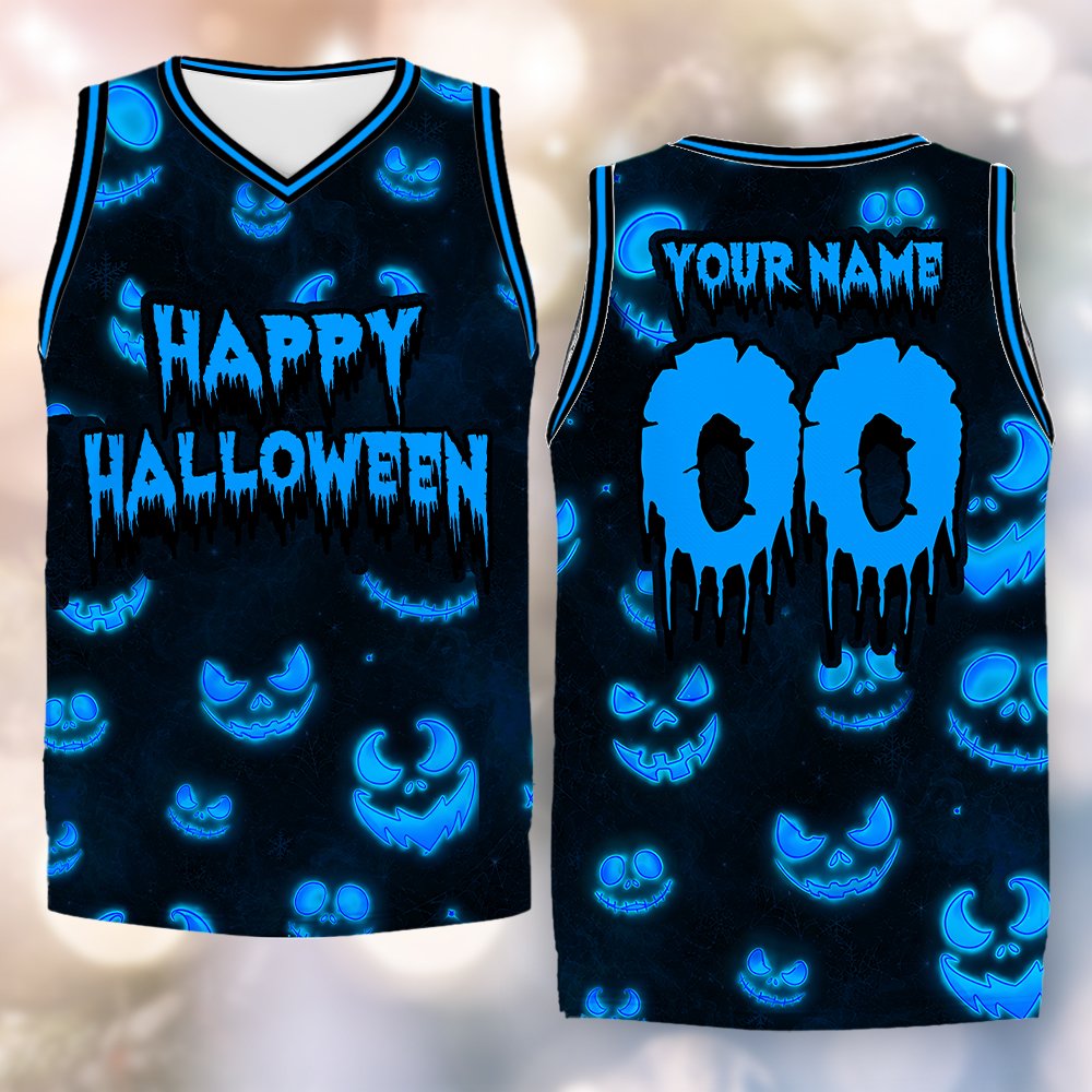 Second lifestyle shot of the personalized basketball jersey.
