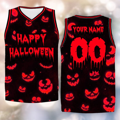 Lifestyle view of an adult wearing the holiday basketball jersey.