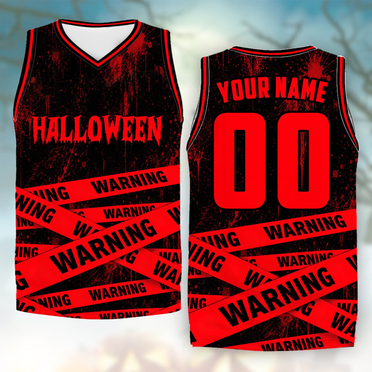 Close up alternative view of custom basketball jersey