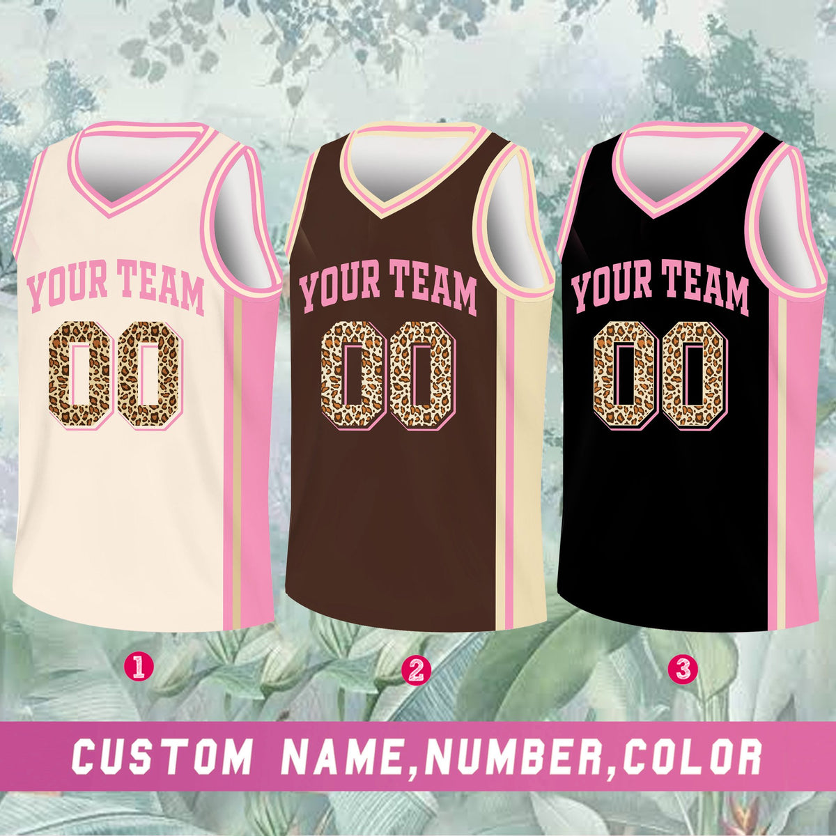 Angled front view of the personalized basketball jersey
