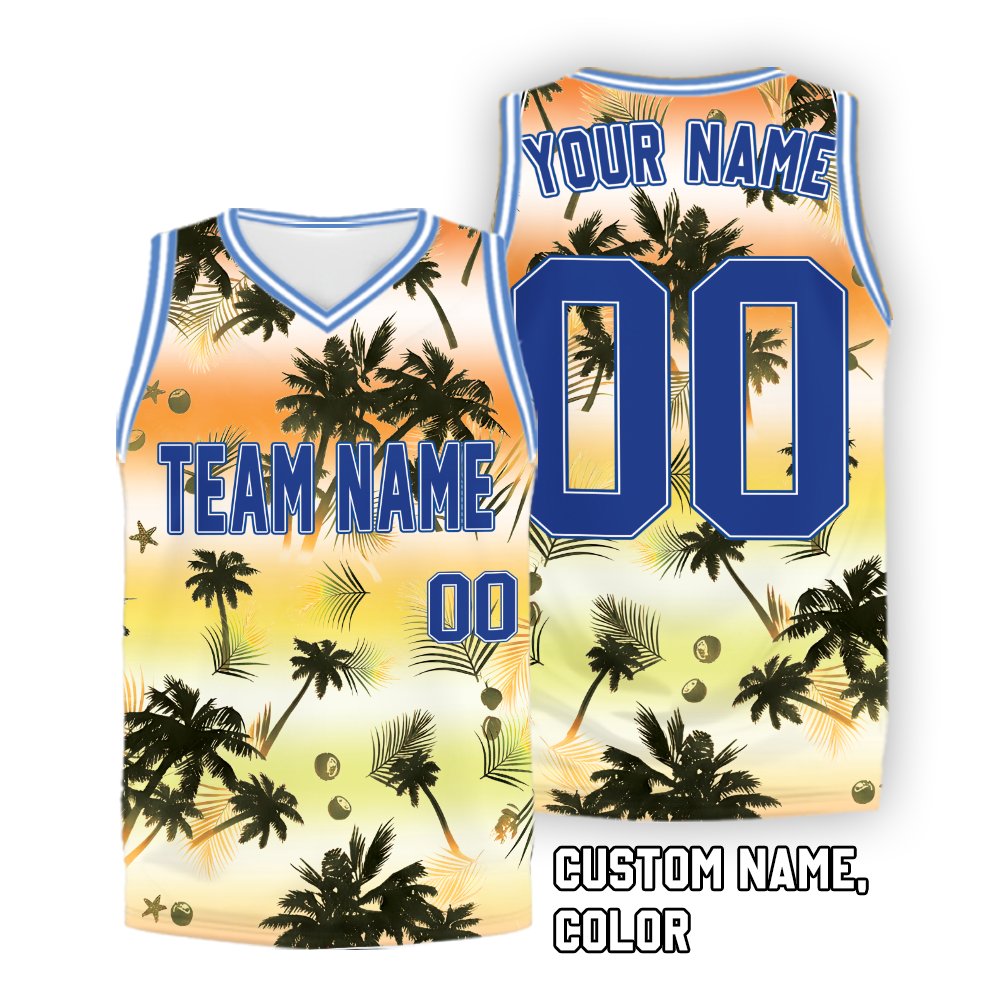 Personalized basketball jersey floral pattern detail