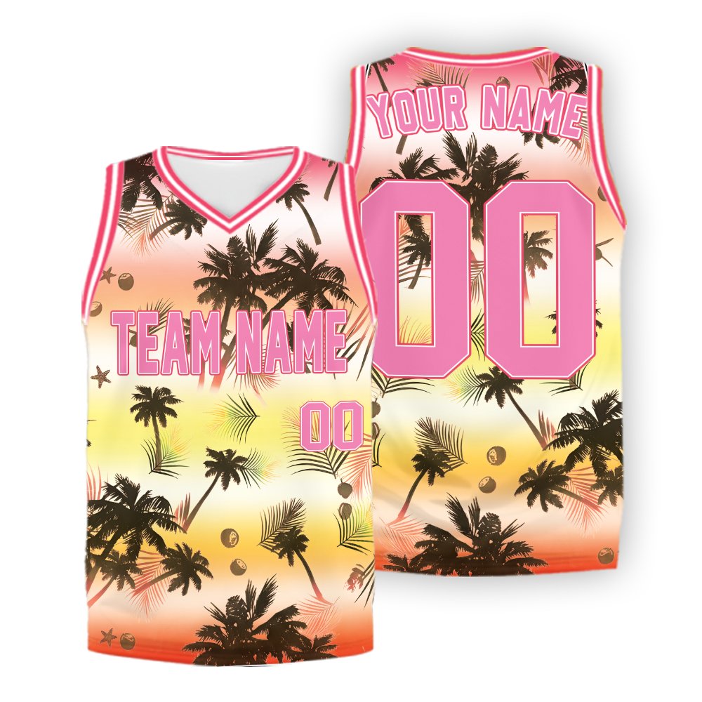 Custom name and number basketball jersey side view