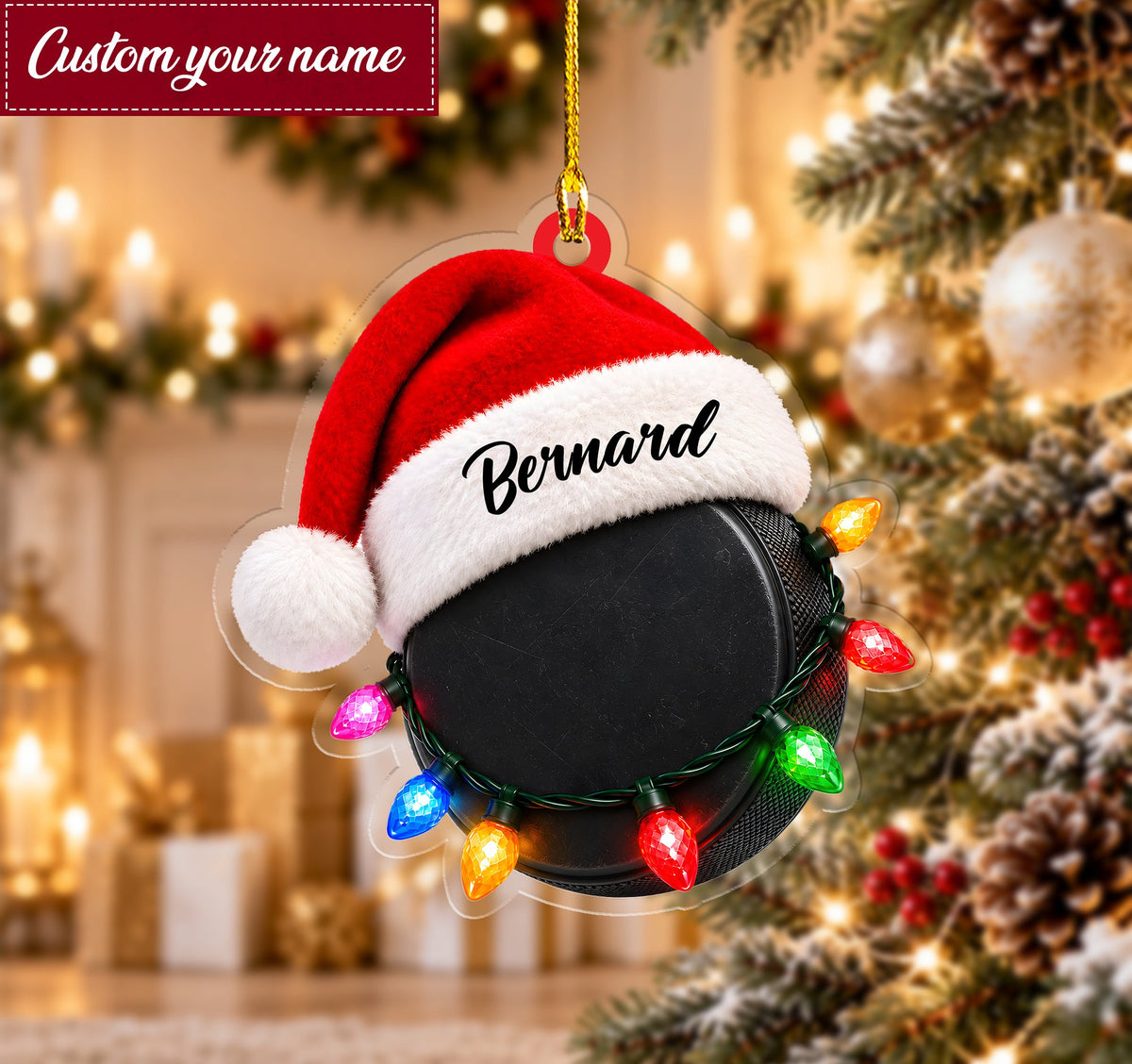 Second lifestyle view of the black personalized christmas football jersey